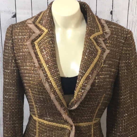 Vintage Cantata fitted jacket 1 button closure lined - Picture 6 of 15